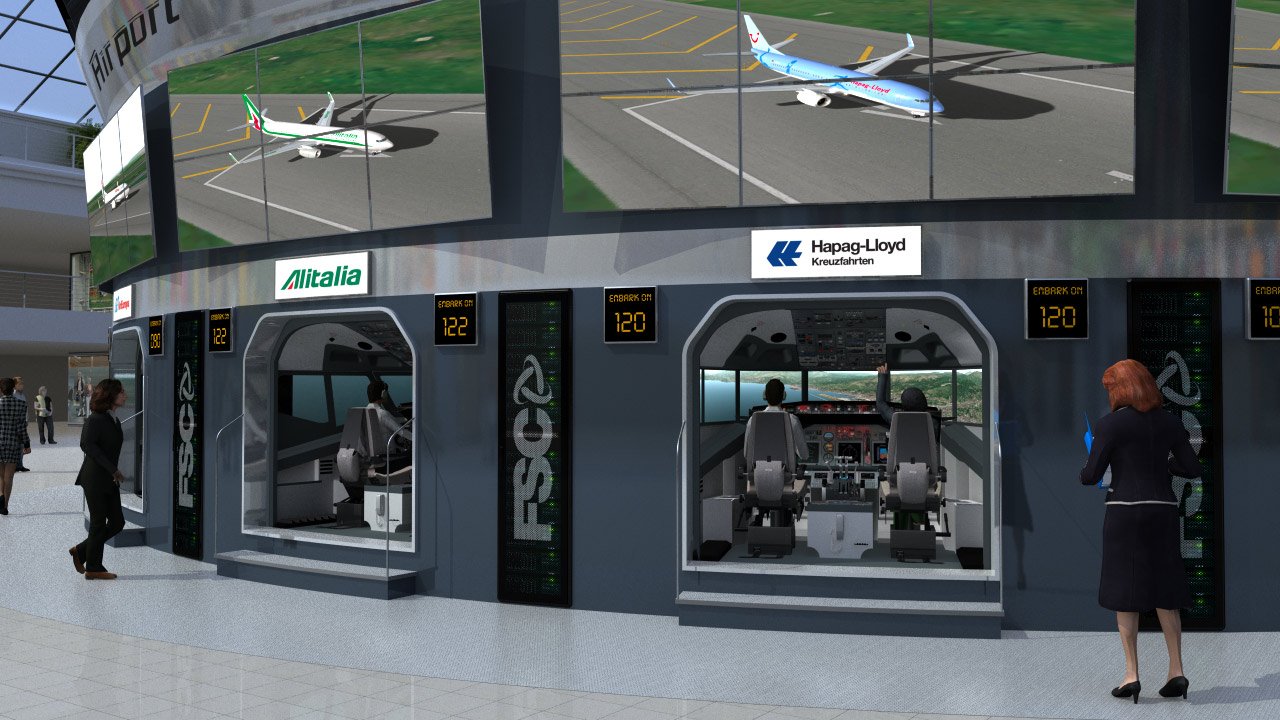 FSC news IAMS Interactive Airport Multiplatform Simulator cockpits render